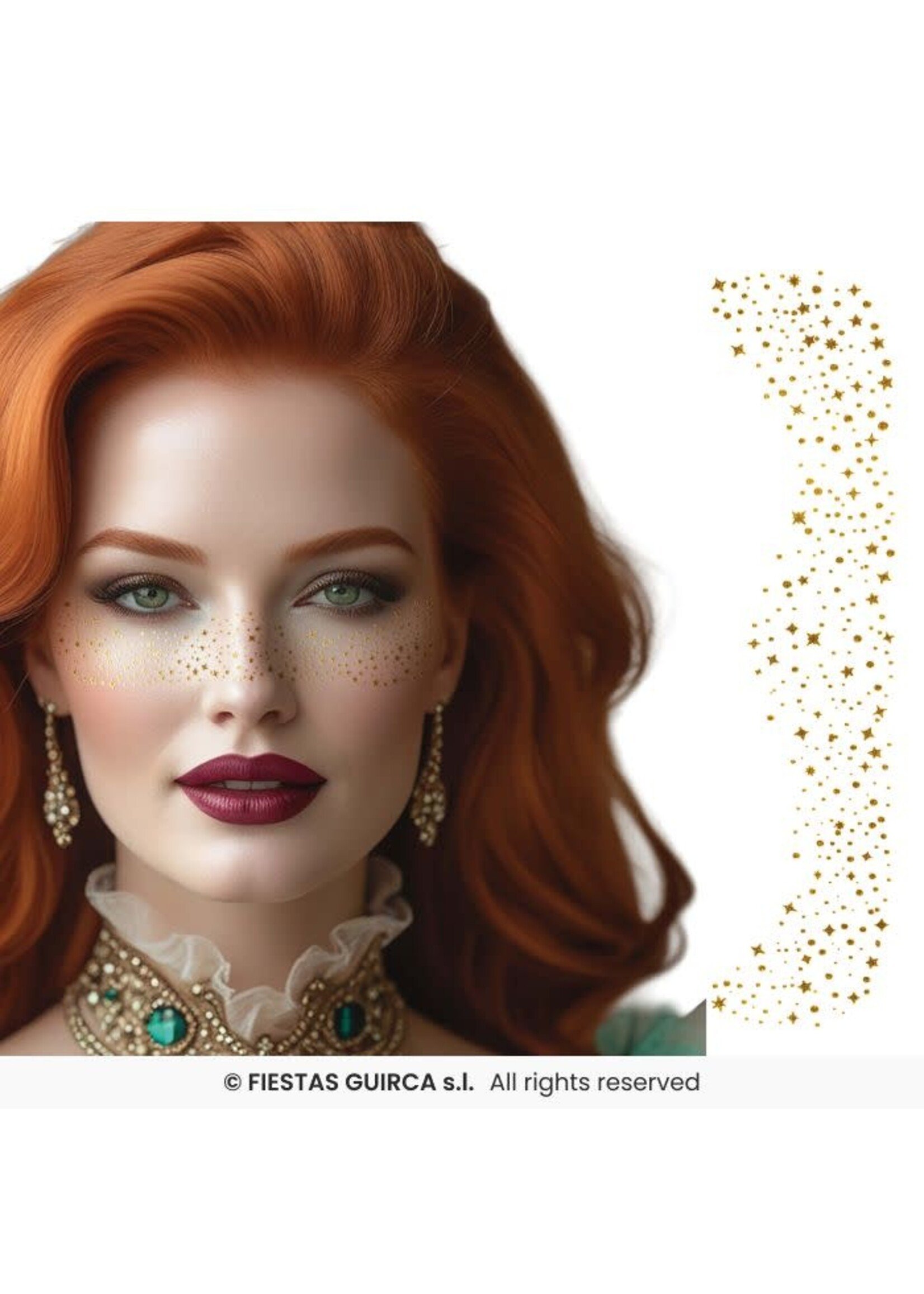 Fiestas Guirca Tattoo gouden glitters