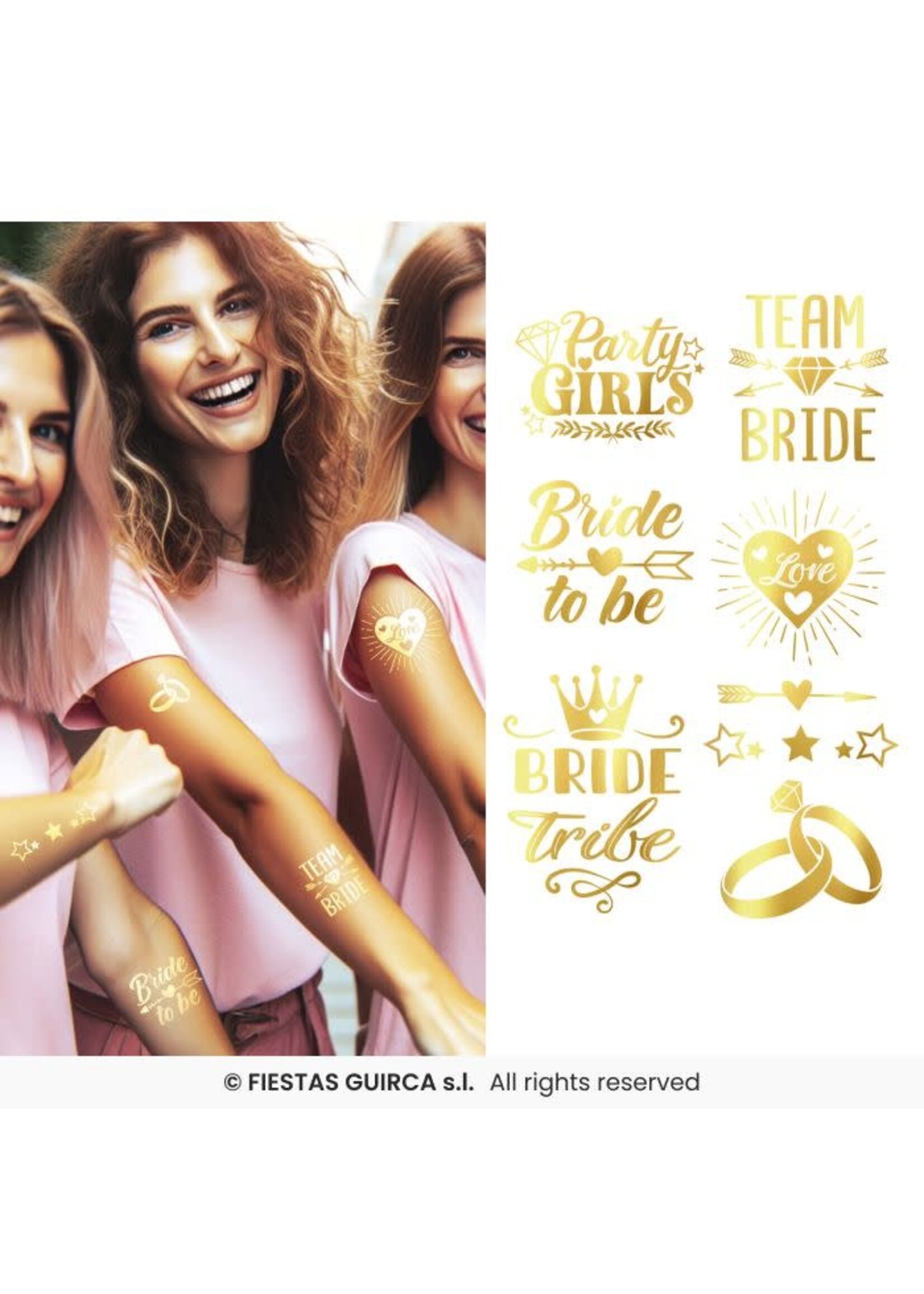 Fiestas Guirca Tattoo bruid goud
