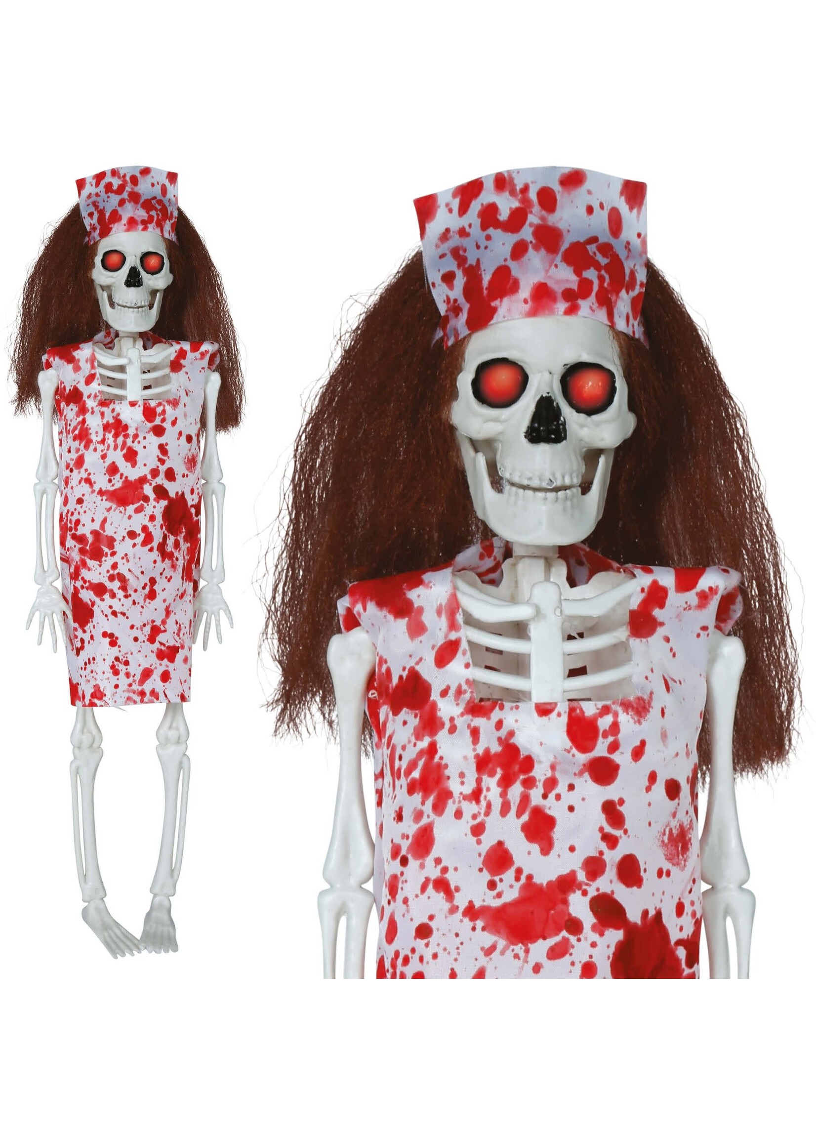 Fiestas Guirca Halloween decoratie verpleegster skelet