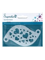 Superstar Face paint stencil Hearts