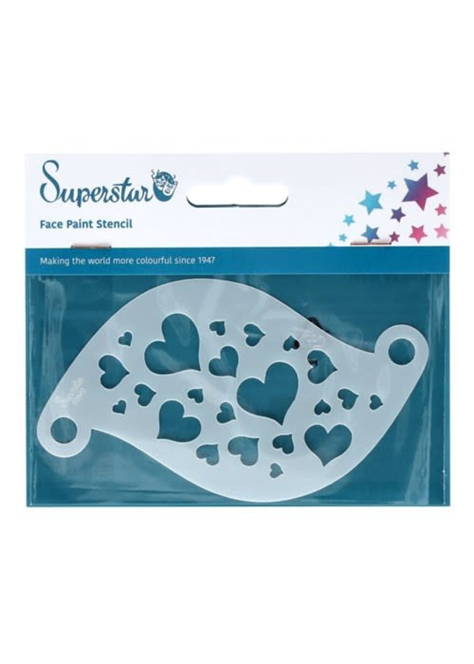 Superstar Face paint stencil Hearts