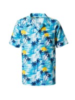 Feestkleding Breda Hawaii shirt blauw