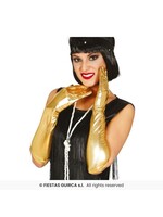 Feestkleding Breda Handschoen dames goud 42cm