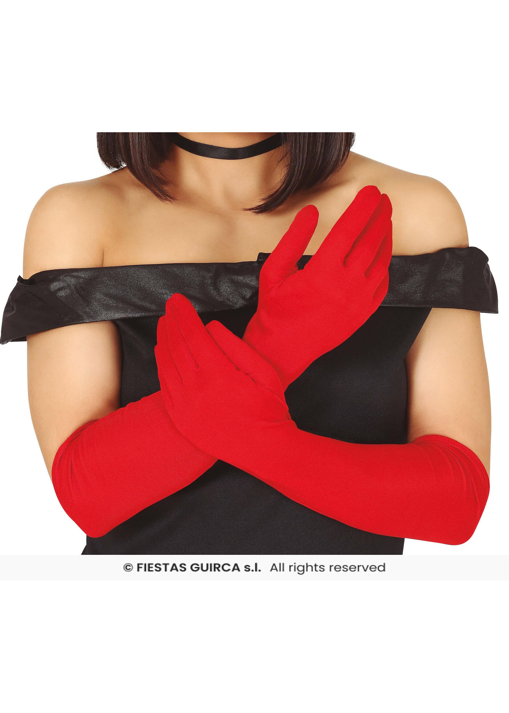 Fiestas Guirca Handschoenen lang rood