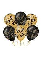 Feestkleding Breda Ballonnen 40 jaar zwart/goud