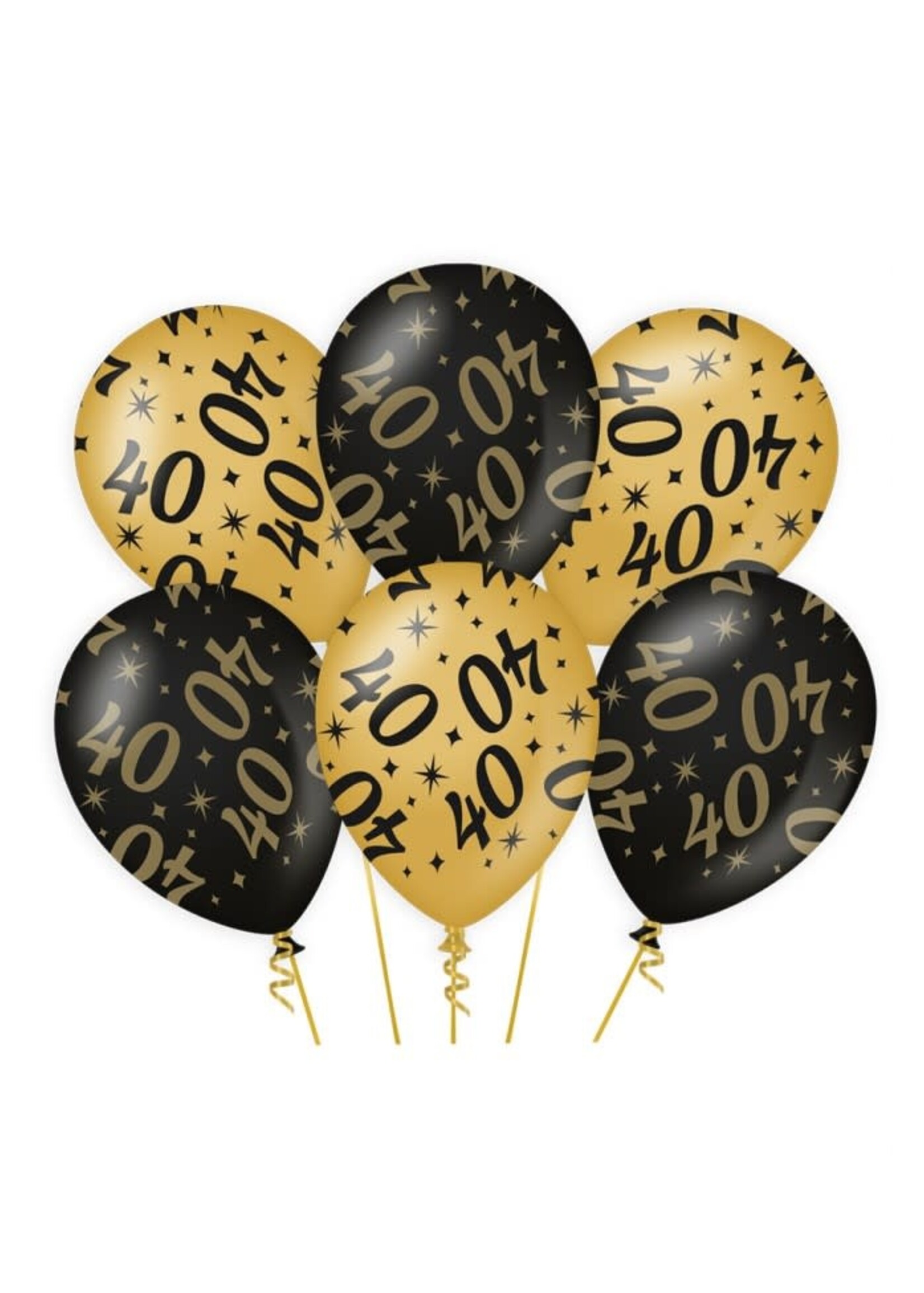 Feestkleding Breda Ballonnen 40 jaar zwart/goud