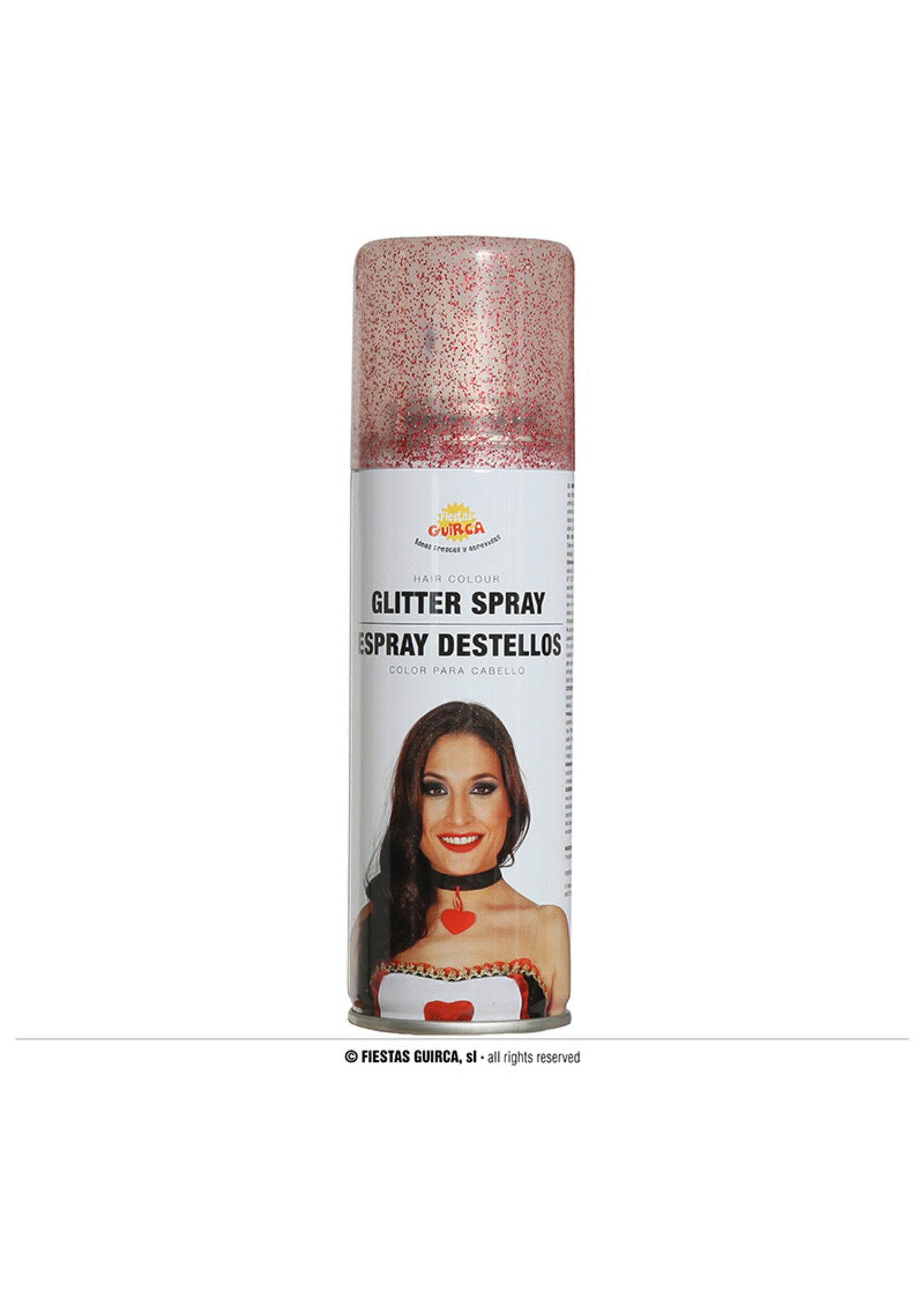 Fiestas Guirca Haarspray rood glitter