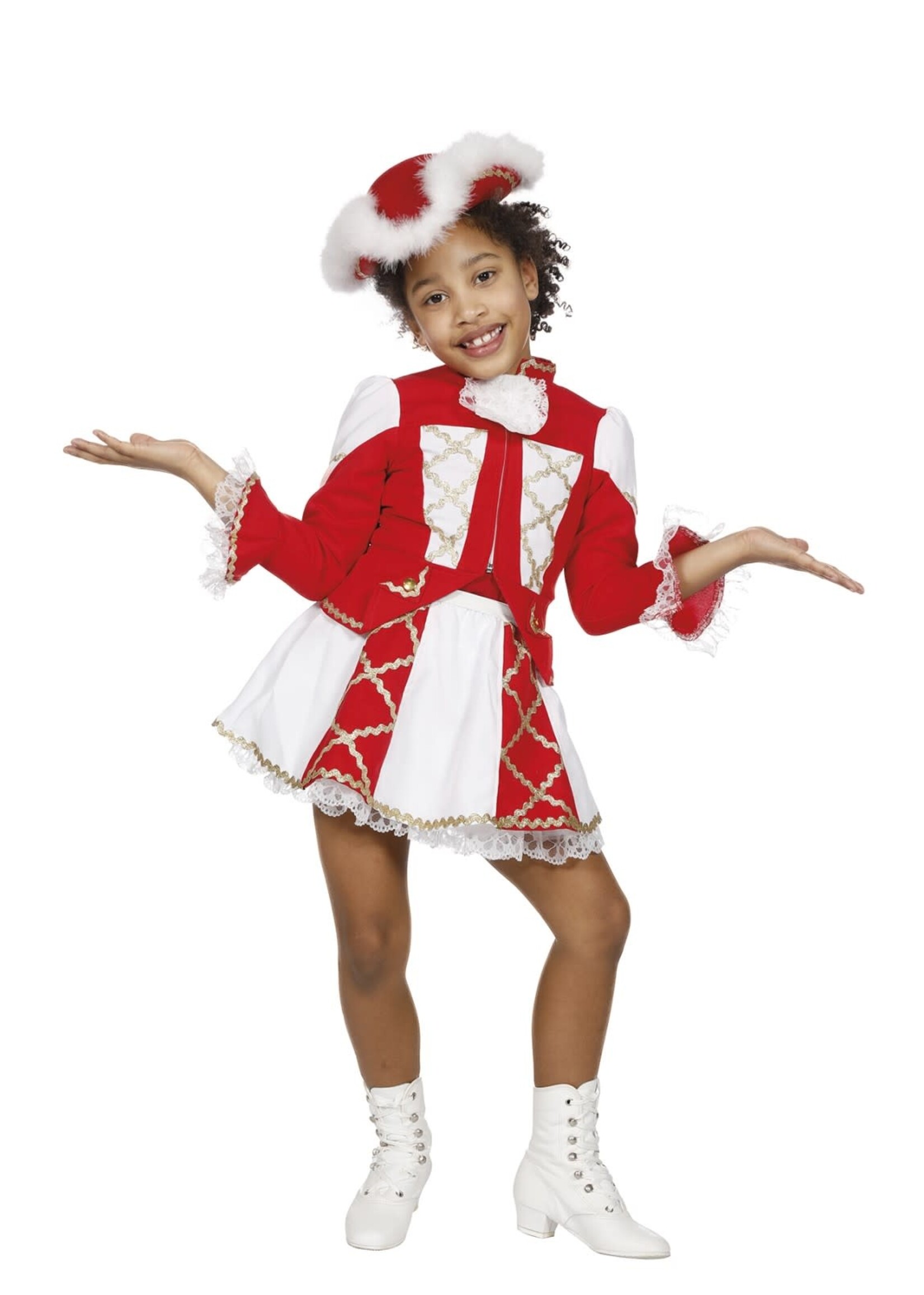 Wilbers & Wilbers Kinderkostuum dansmarietje bi-stretch rood