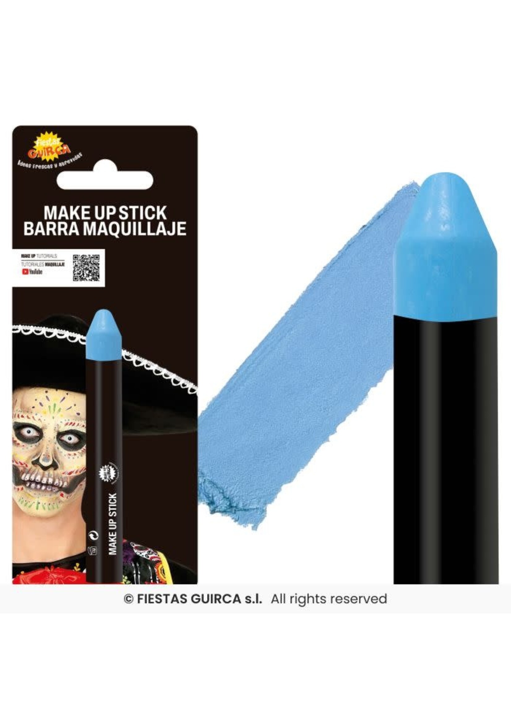 Fiestas Guirca Make-up stick lichtblauw