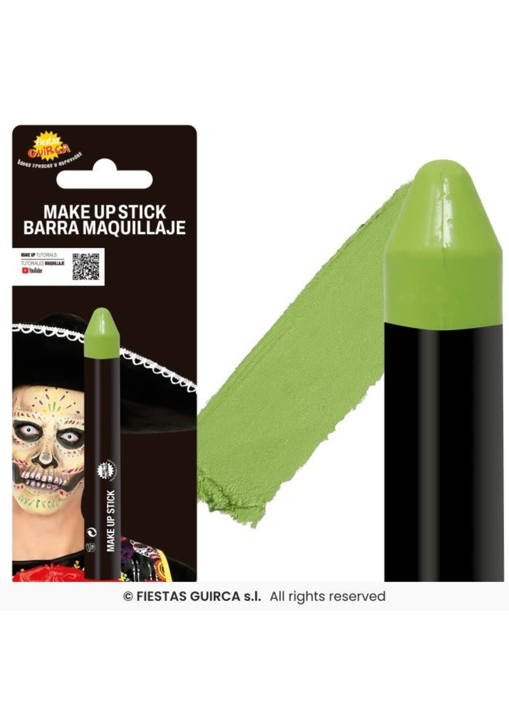 Fiestas Guirca Make-up stick lichtgroen