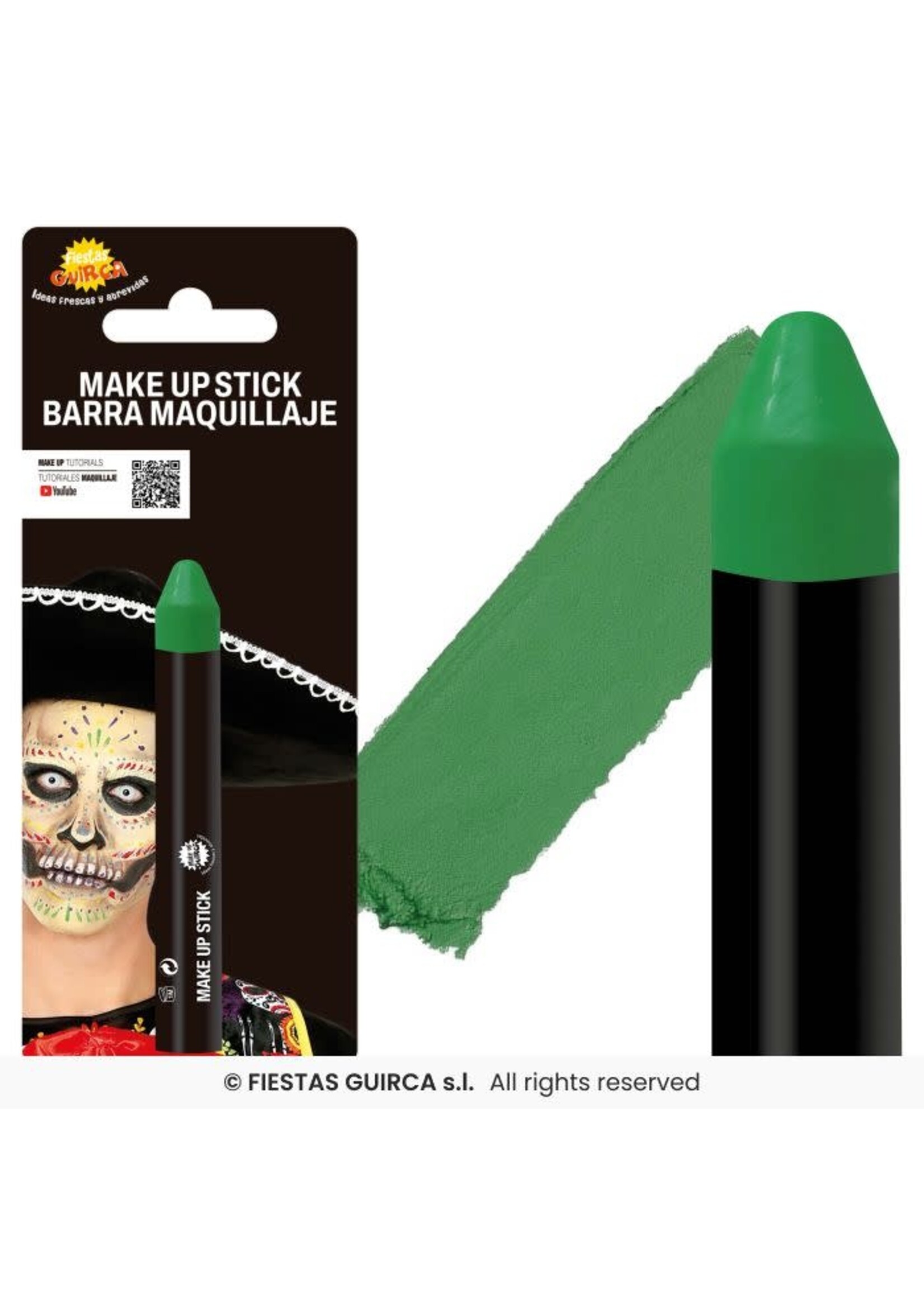 Fiestas Guirca Make-up stick donkergroen