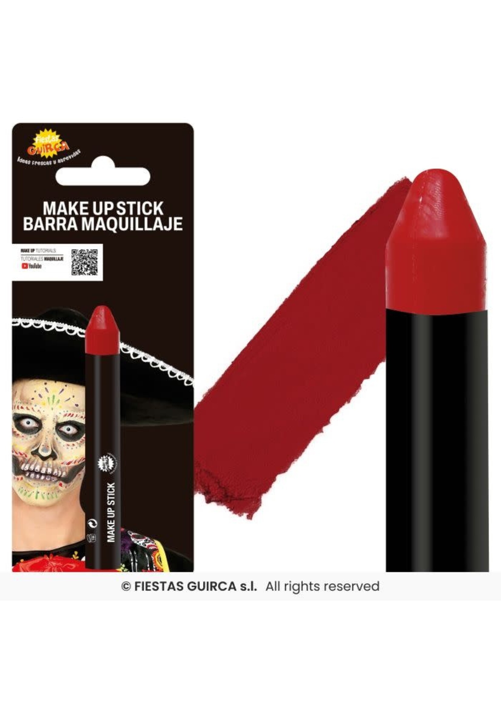 Fiestas Guirca Make-up stick rood