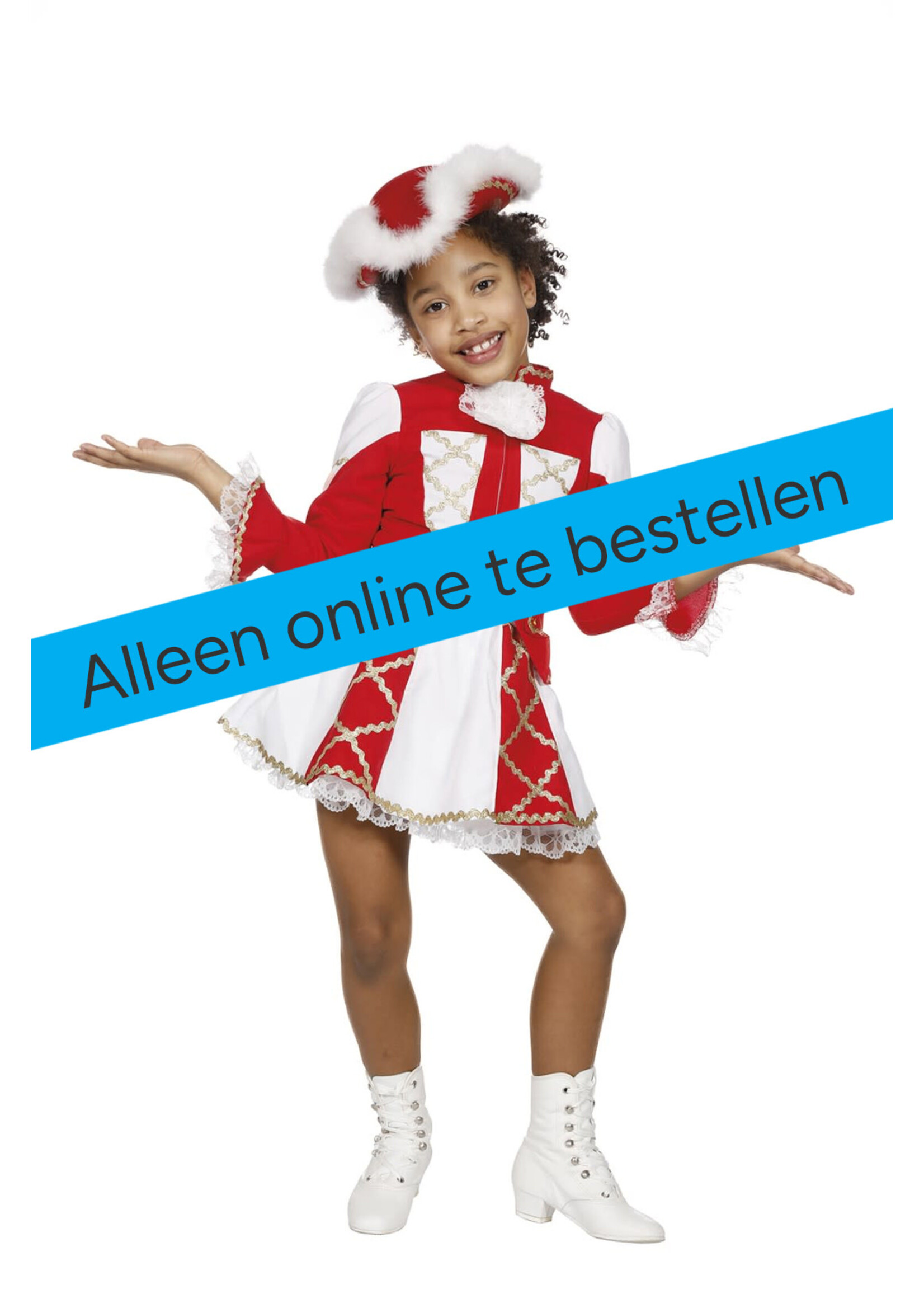 Wilbers & Wilbers Kinderkostuum dansmarietje bi-stretch rood