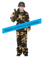 Feestkleding Breda Camouflage groen kind