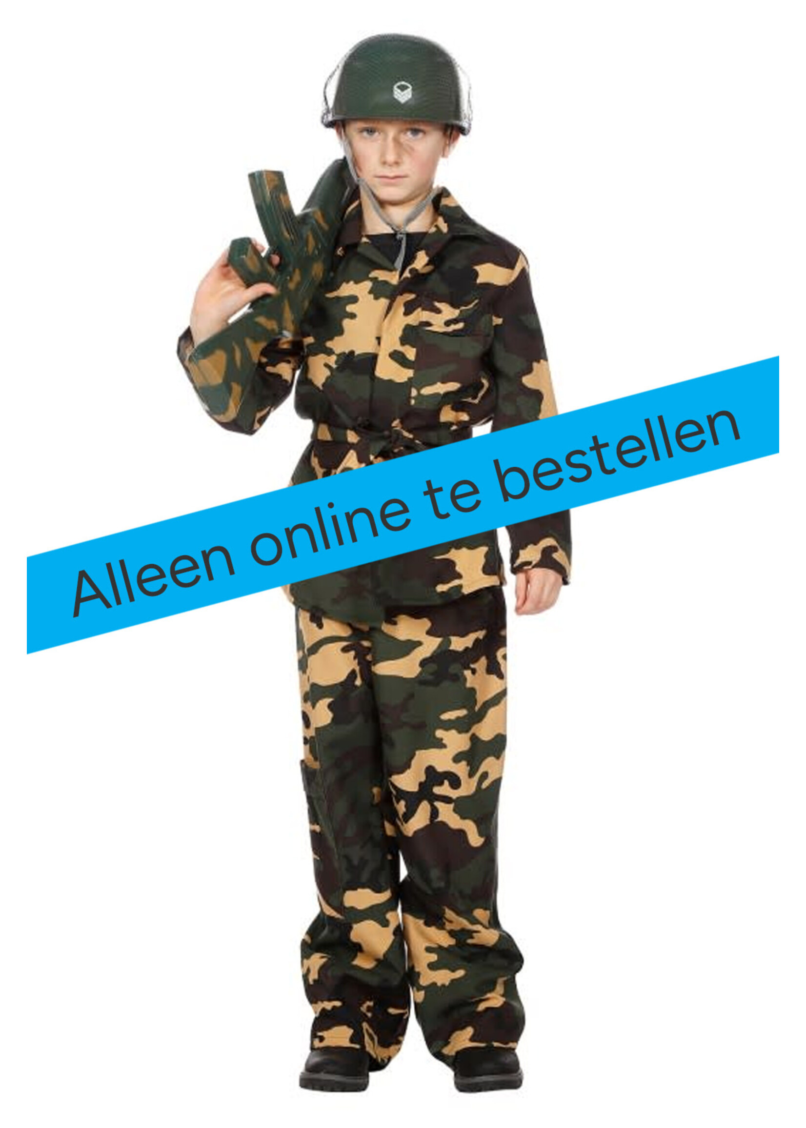 Feestkleding Breda Camouflage groen kind