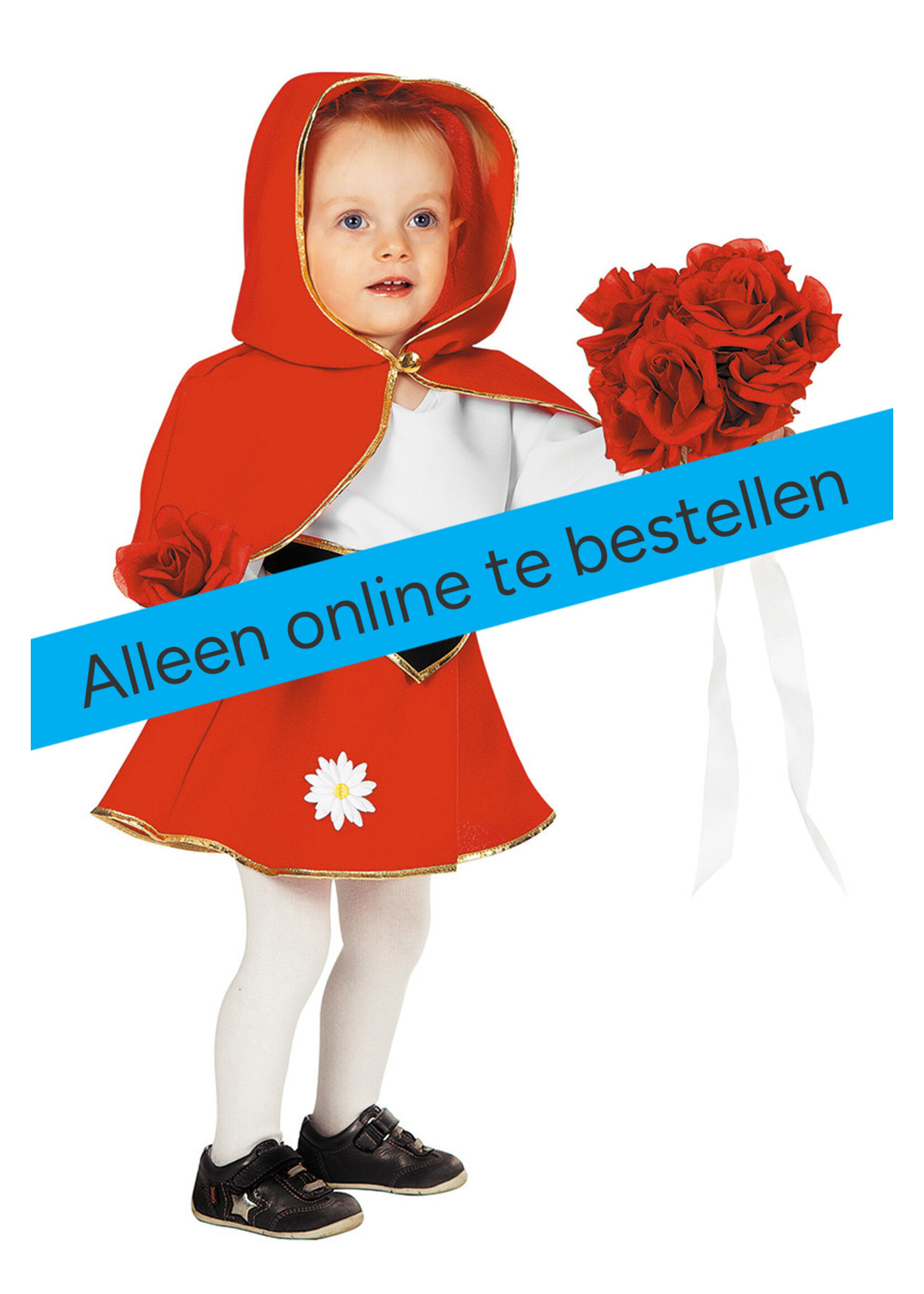 Wilbers & Wilbers Rood jurkje met cape kind