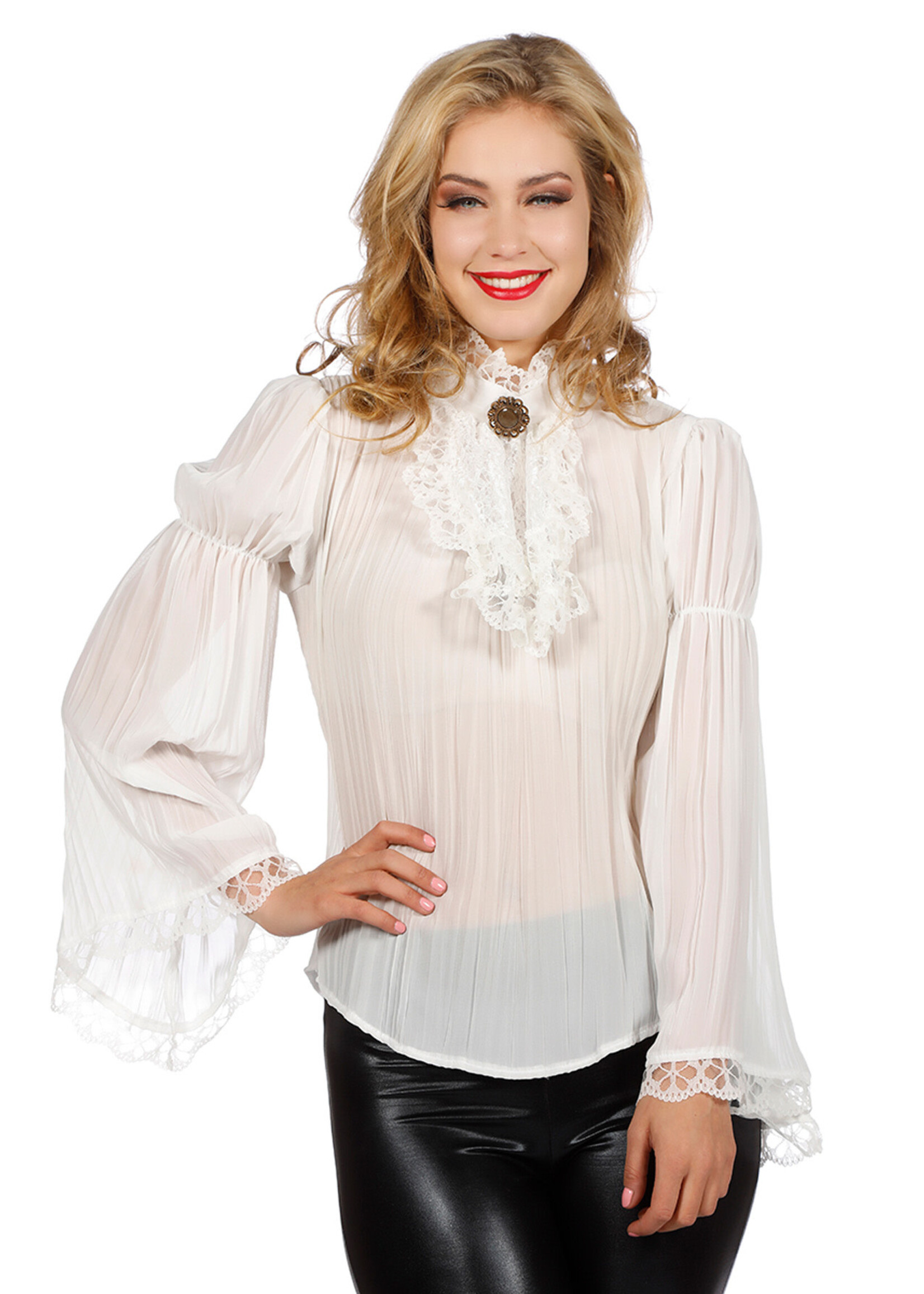 Wilbers & Wilbers Piraten/gothic dames blouse ecru