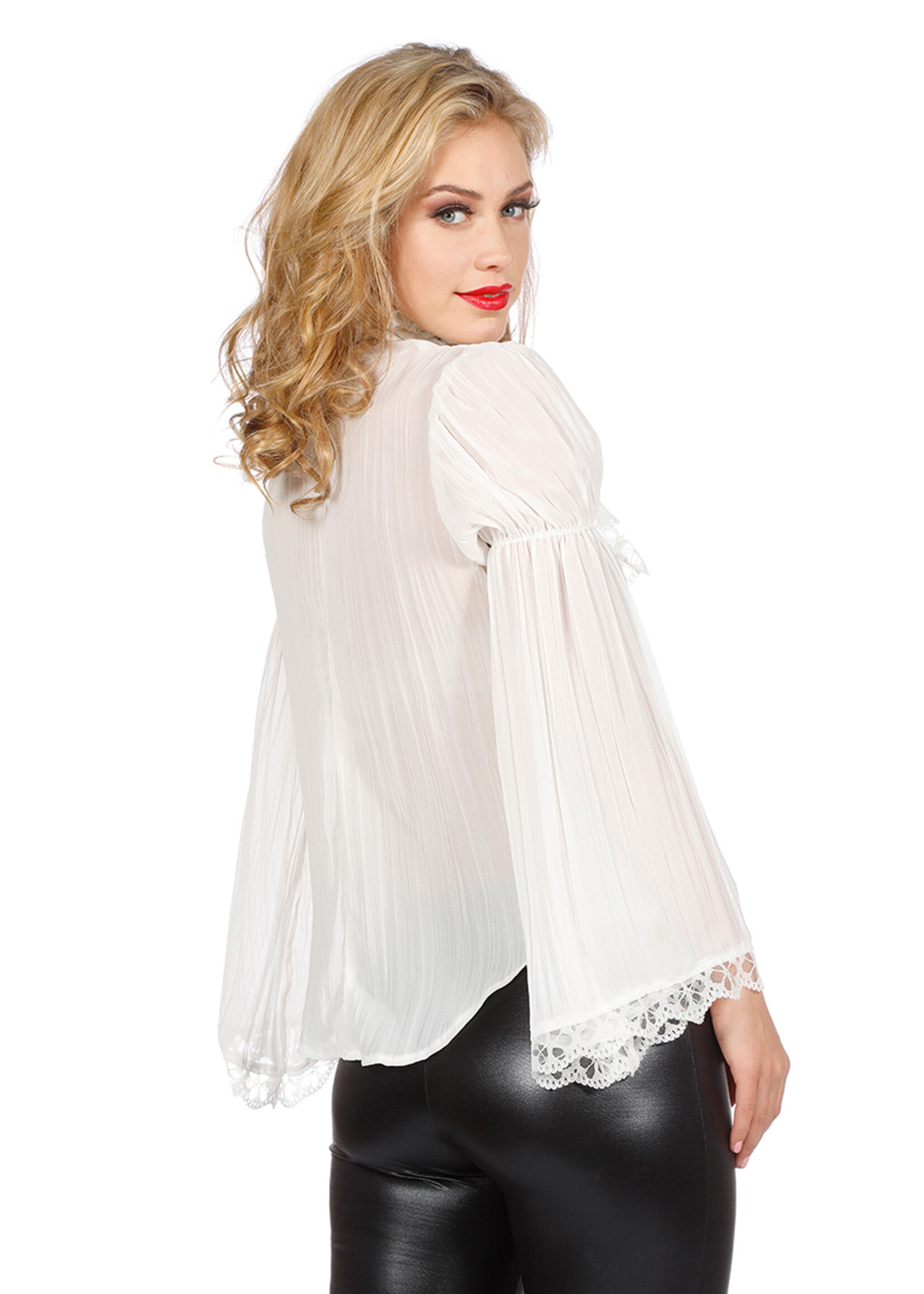 Wilbers & Wilbers Piraten/gothic dames blouse ecru