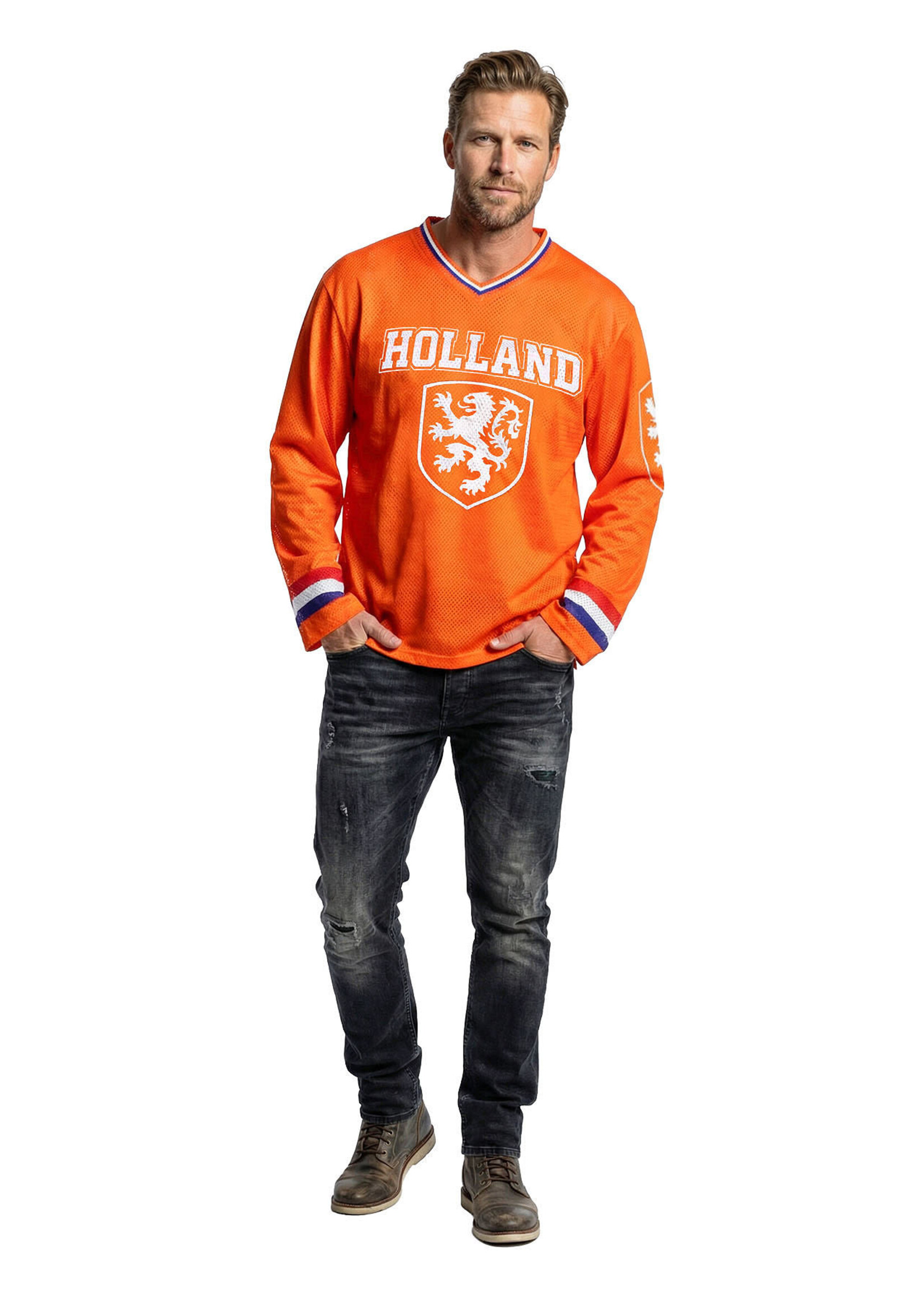 Wilbers & Wilbers Ijshockeyshirt Holland lange mouwen (oversized)