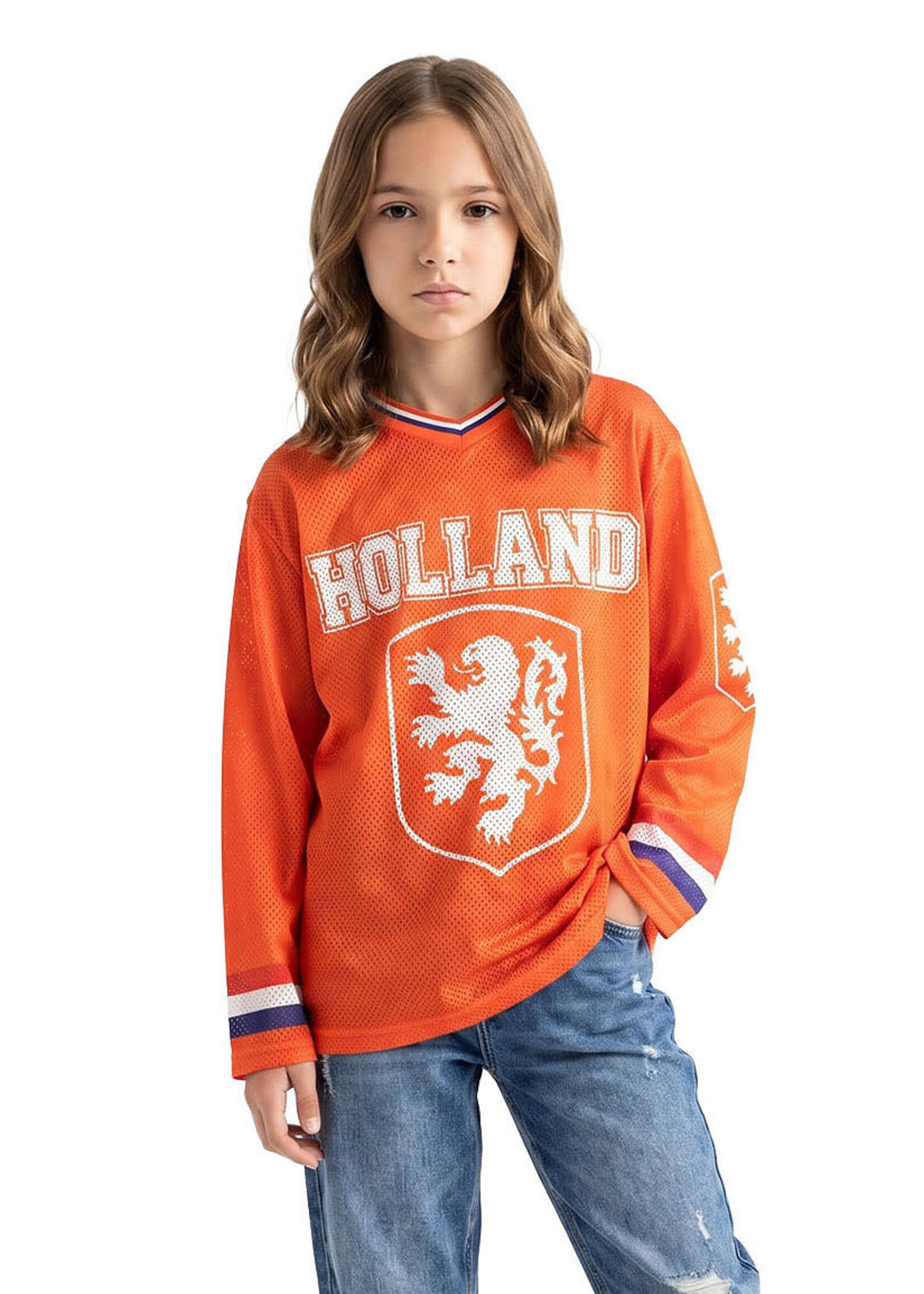 Wilbers & Wilbers Ijshockeyshirt Holland lange mouwen (oversized) 152/164