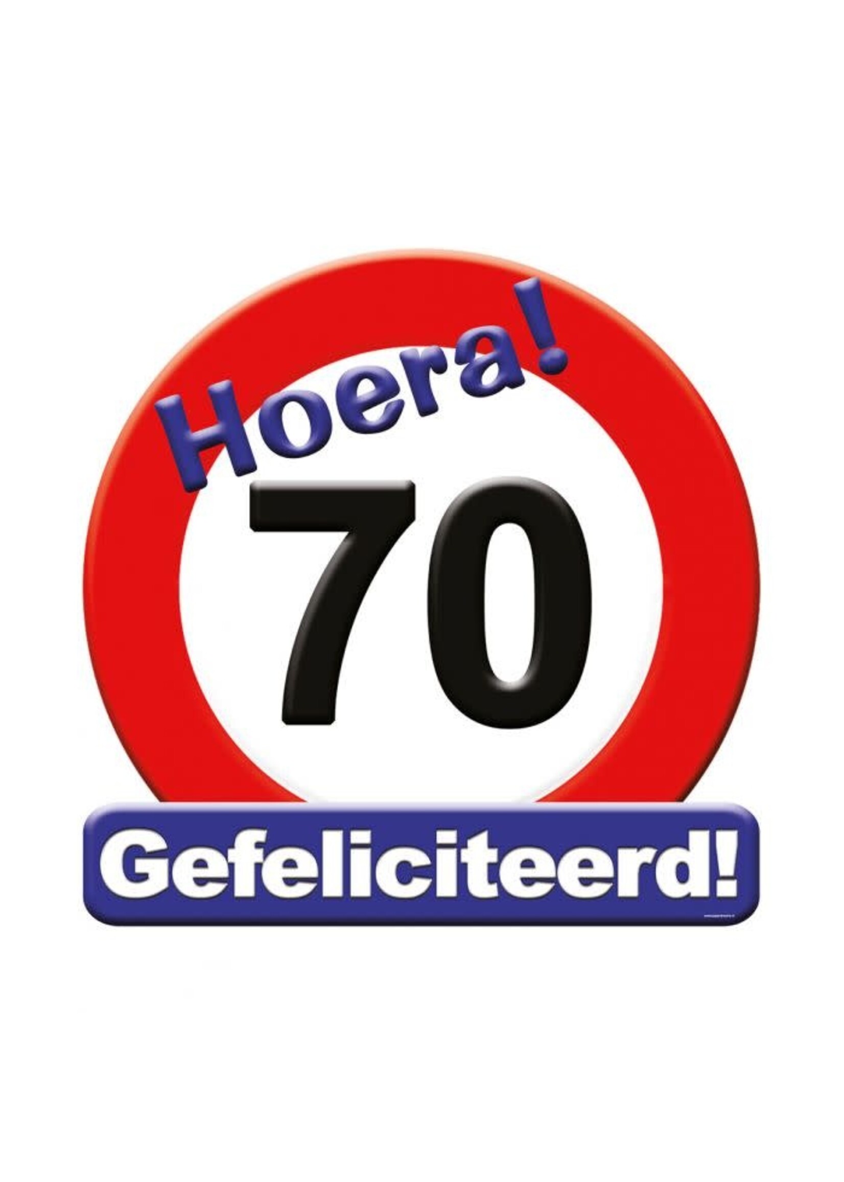 Feestkleding Breda Huldeschild verkeersbord 70