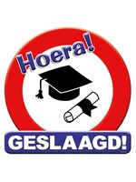 Feestkleding Breda Huldeschild verkeersbord geslaagd