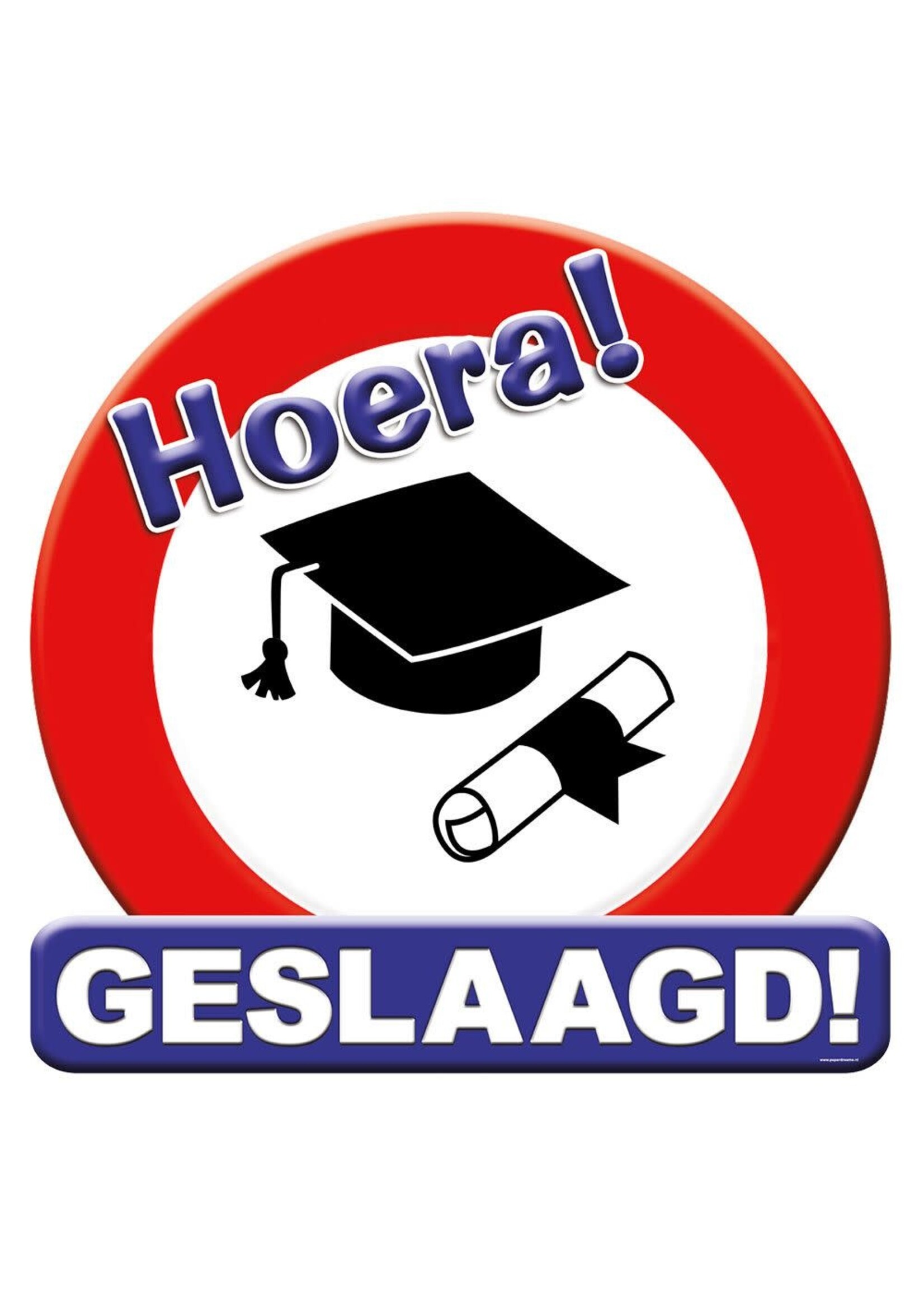 Feestkleding Breda Huldeschild verkeersbord geslaagd