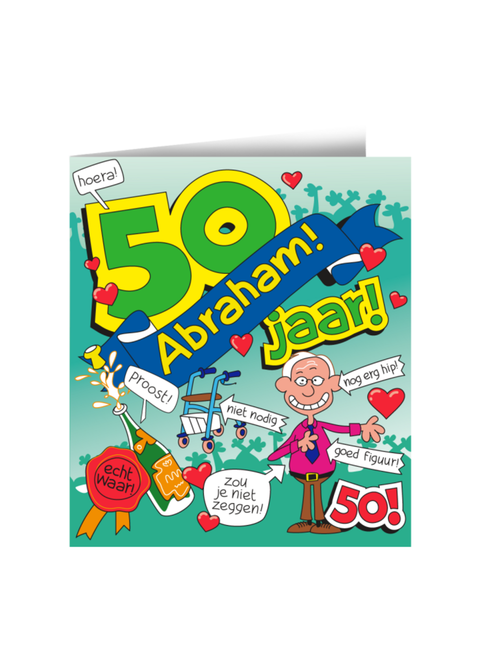 Feestkleding Breda Wenskaart - Abraham cartoon