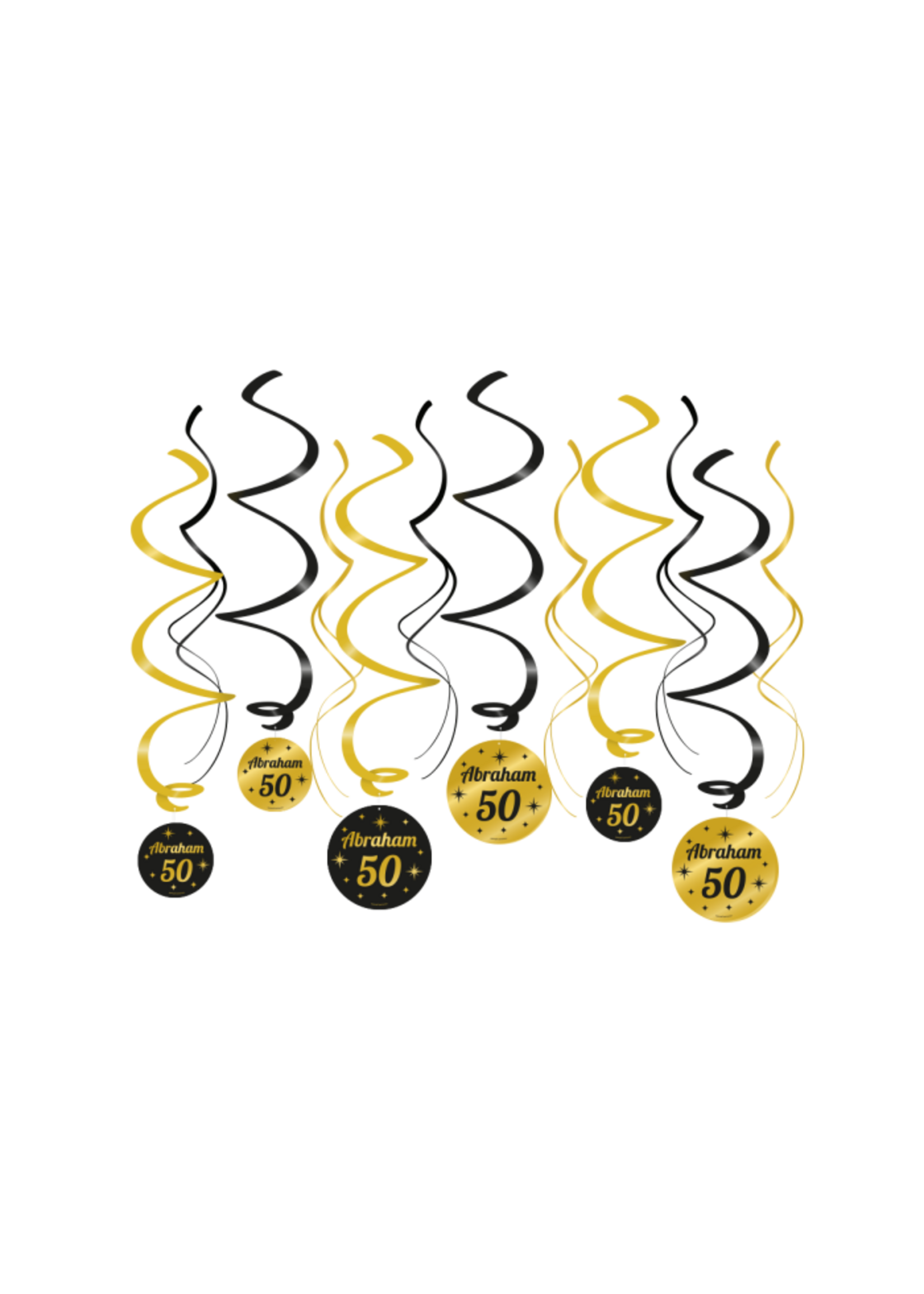 Feestkleding Breda Zwart/goud Abraham 50 feest swirls