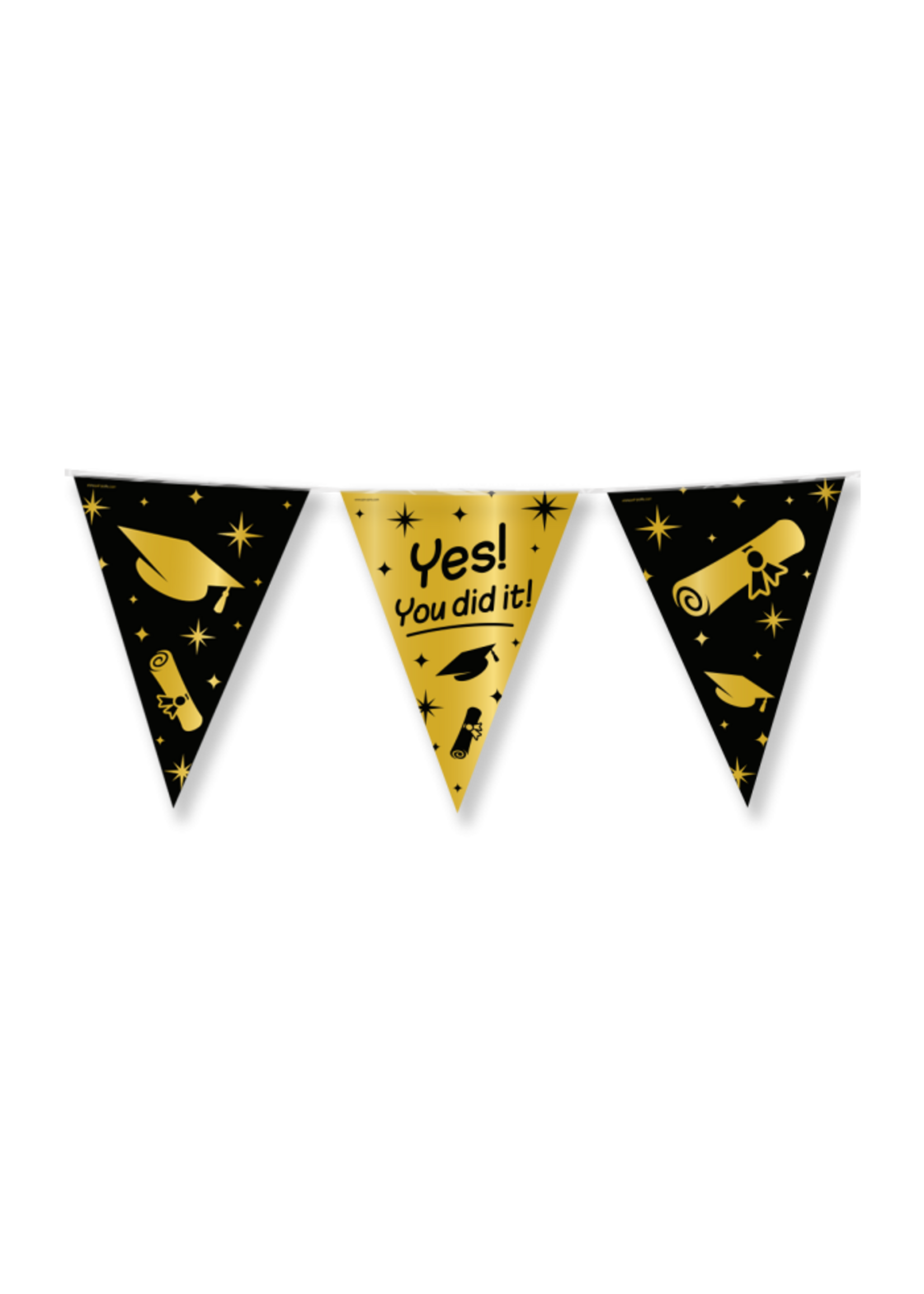 Feestkleding Breda Vlaggenlijn zwart/goud Yes! you did it!