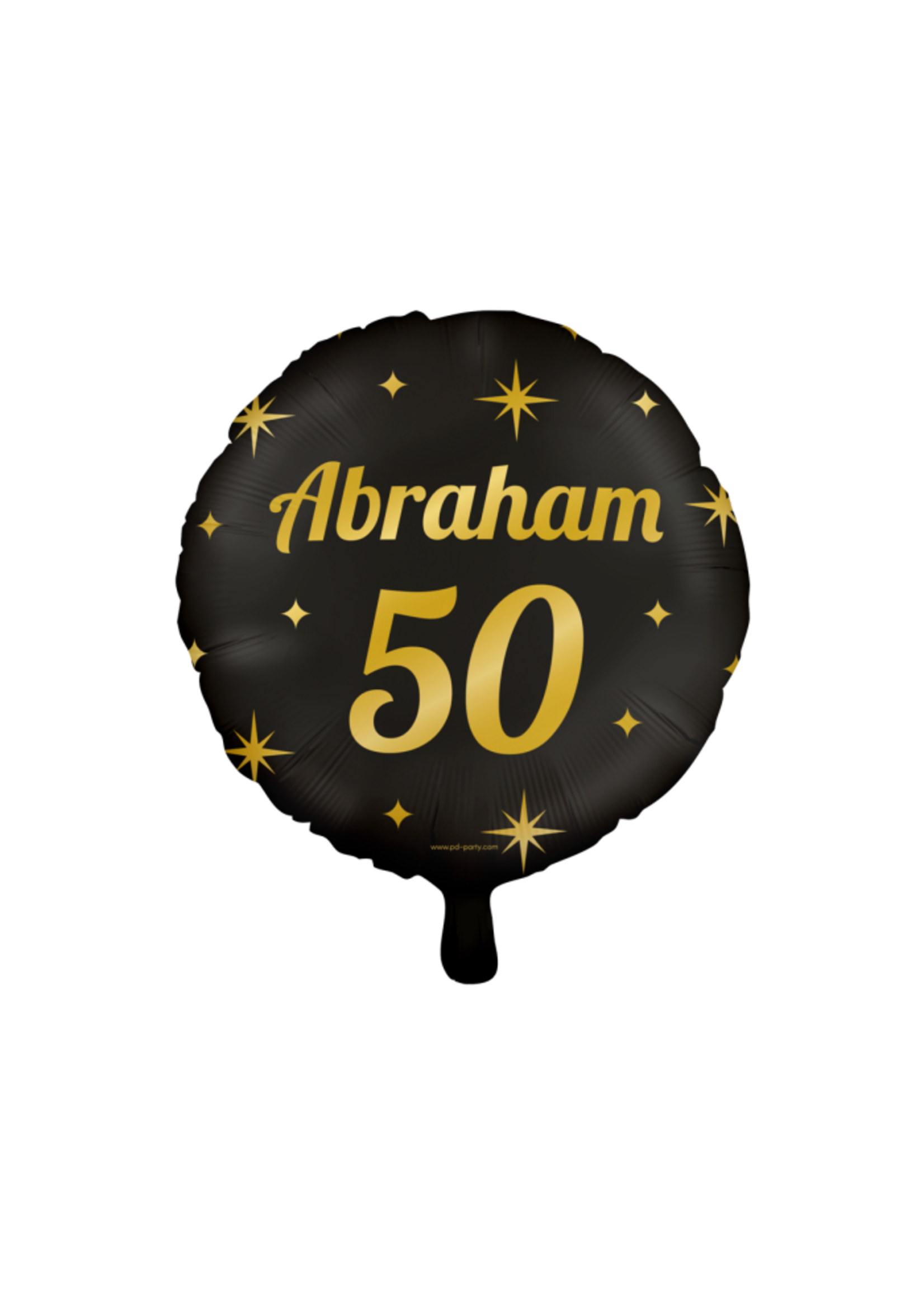 Feestkleding Breda Folie ballon Abraham 50 zwart/goud
