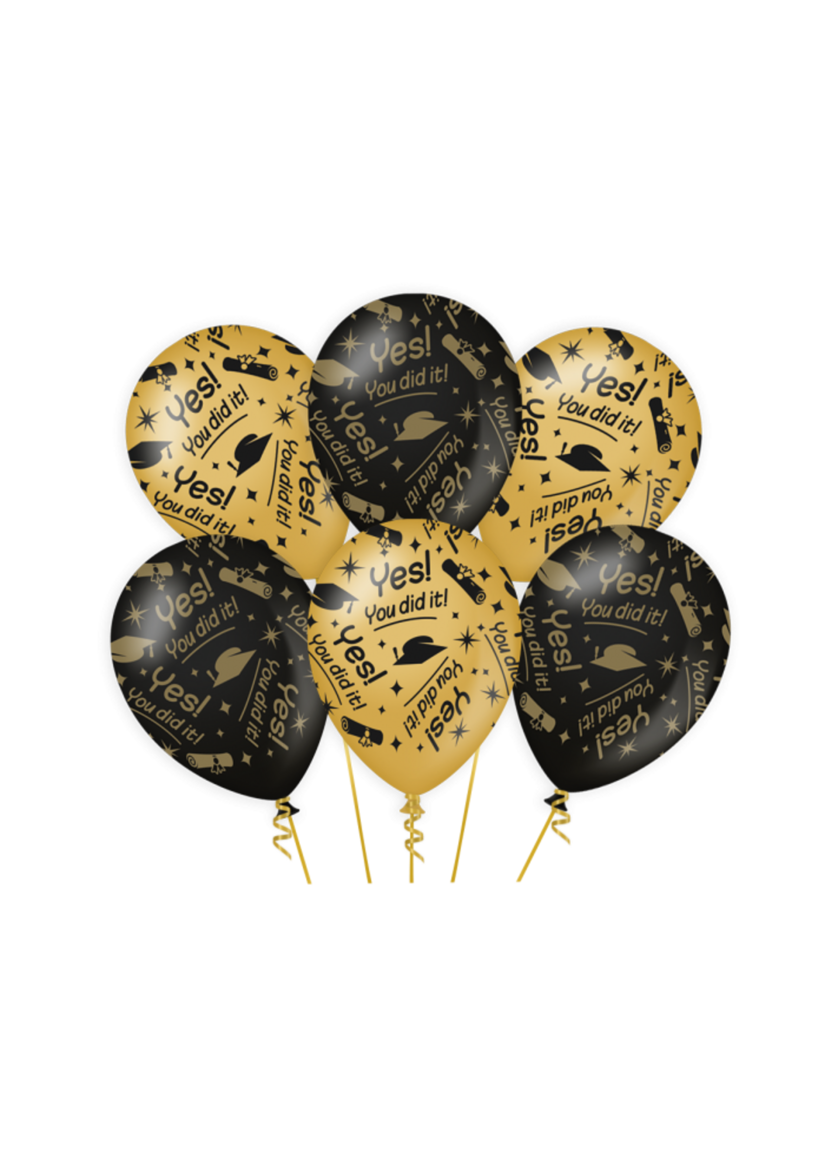 Feestkleding Breda Ballonnen zwart/goud  Yes You did it