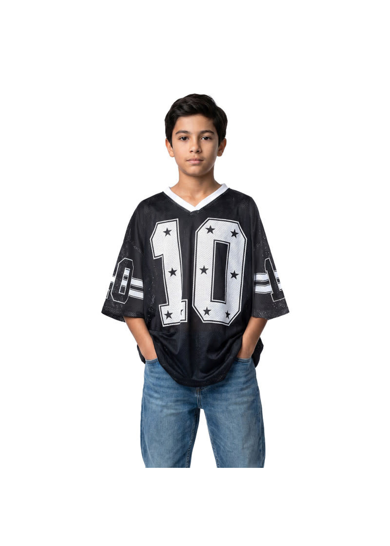 Wilbers & Wilbers Zwart oversized ijshockeyshirt maat 152/164
