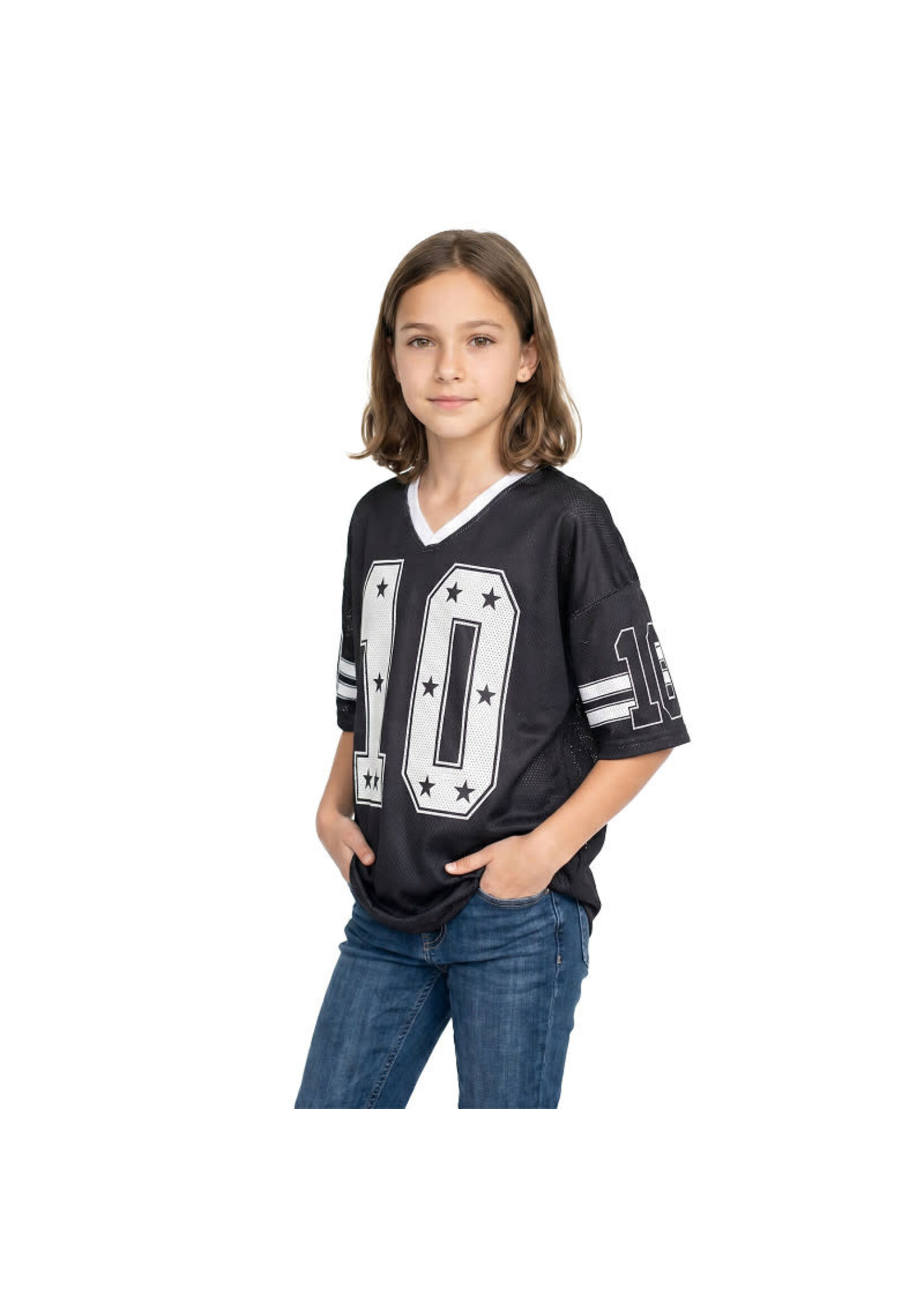 Wilbers & Wilbers Zwart oversized ijshockeyshirt maat 152/164