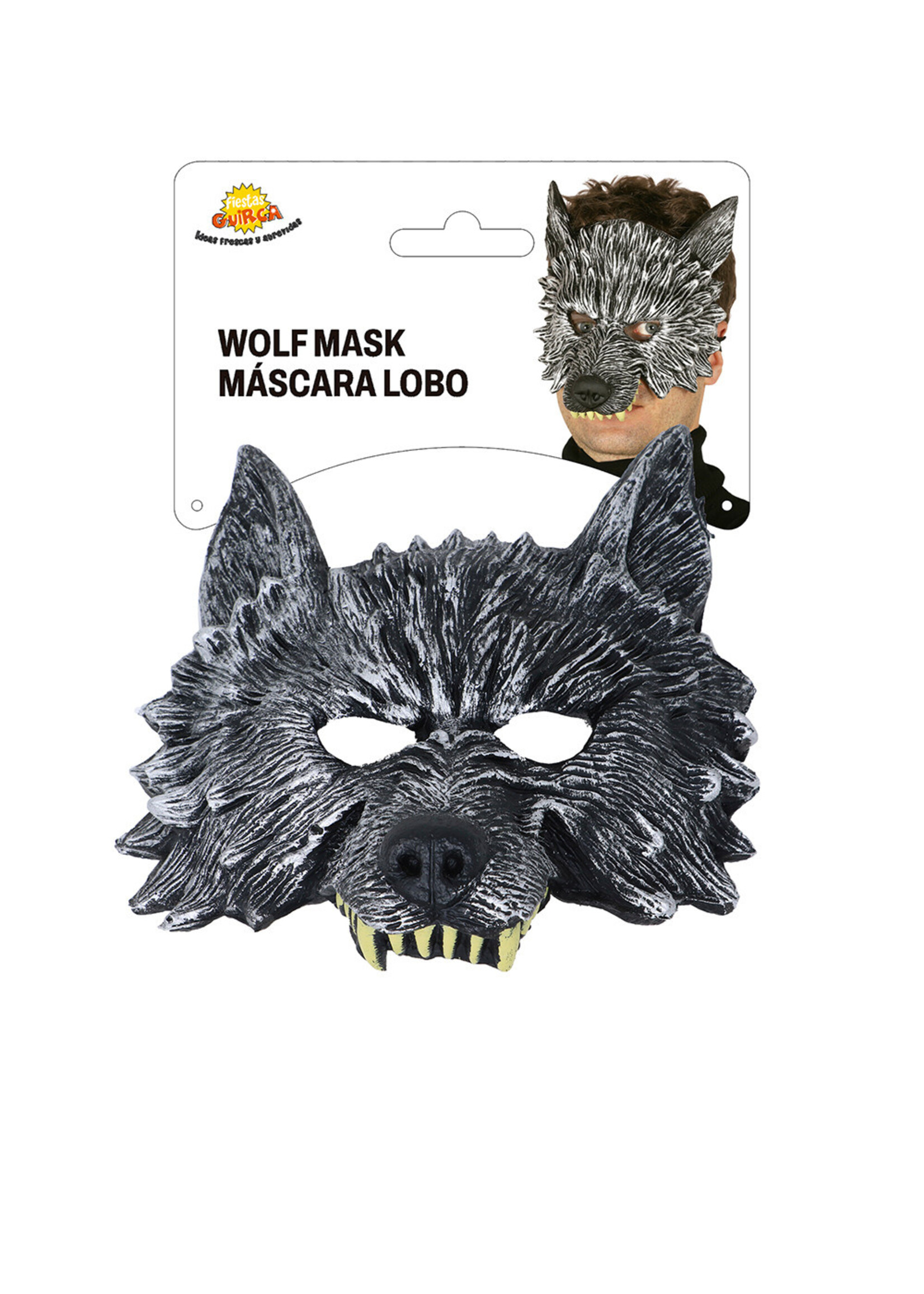 Fiestas Guirca Wolf halfmasker van schuim