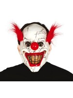 Fiestas Guirca Latex horrorclown masker met rood haar