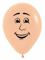 Sempertex Ballonnen  Solid Peach 060 Man face 25 stuks