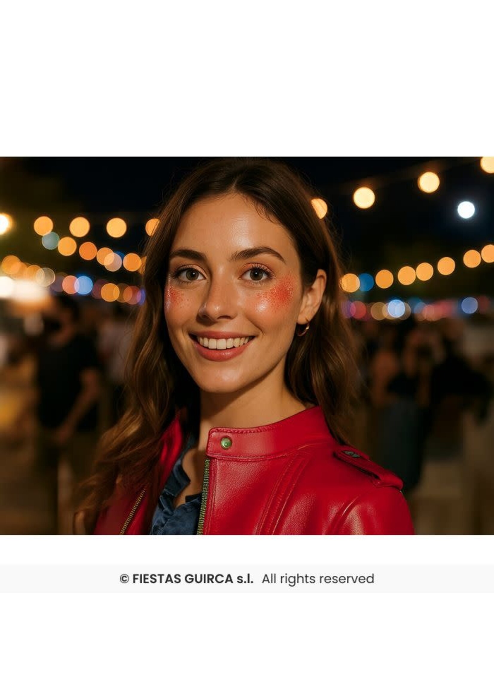 Fiestas Guirca Make-up rood glitter