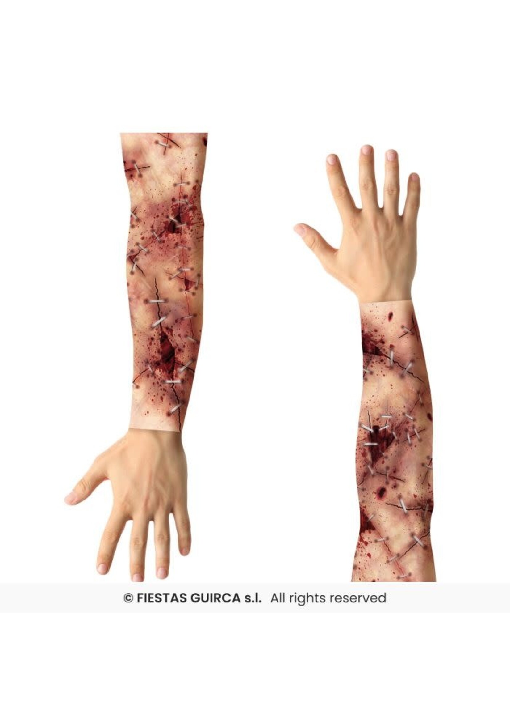 Fiestas Guirca Tattoo mouwen met hechtingen
