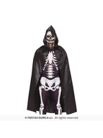 Fiestas Guirca Zwarte cape met capuchon 120 cm