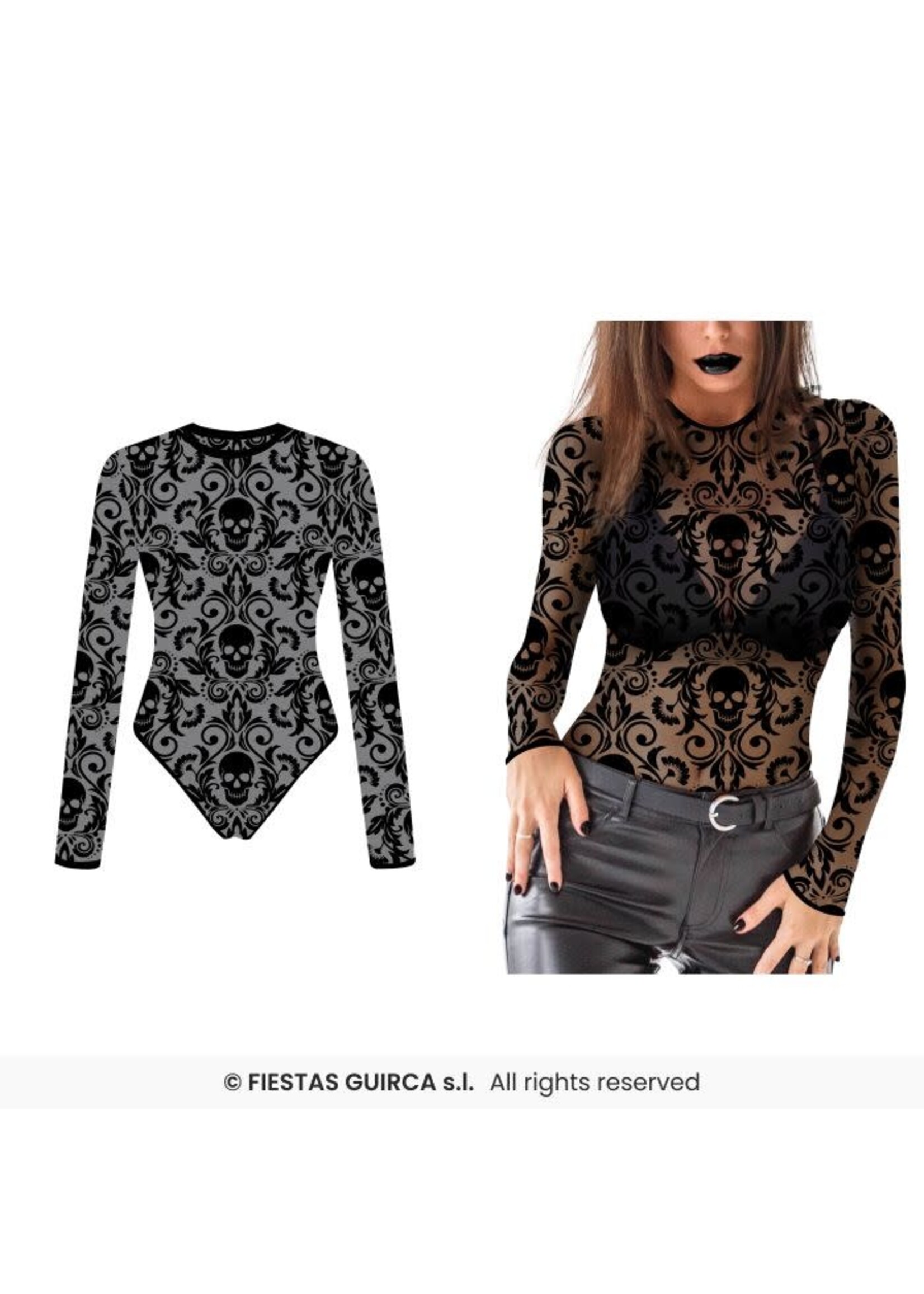 Feestkleding Breda Open schedel shirt