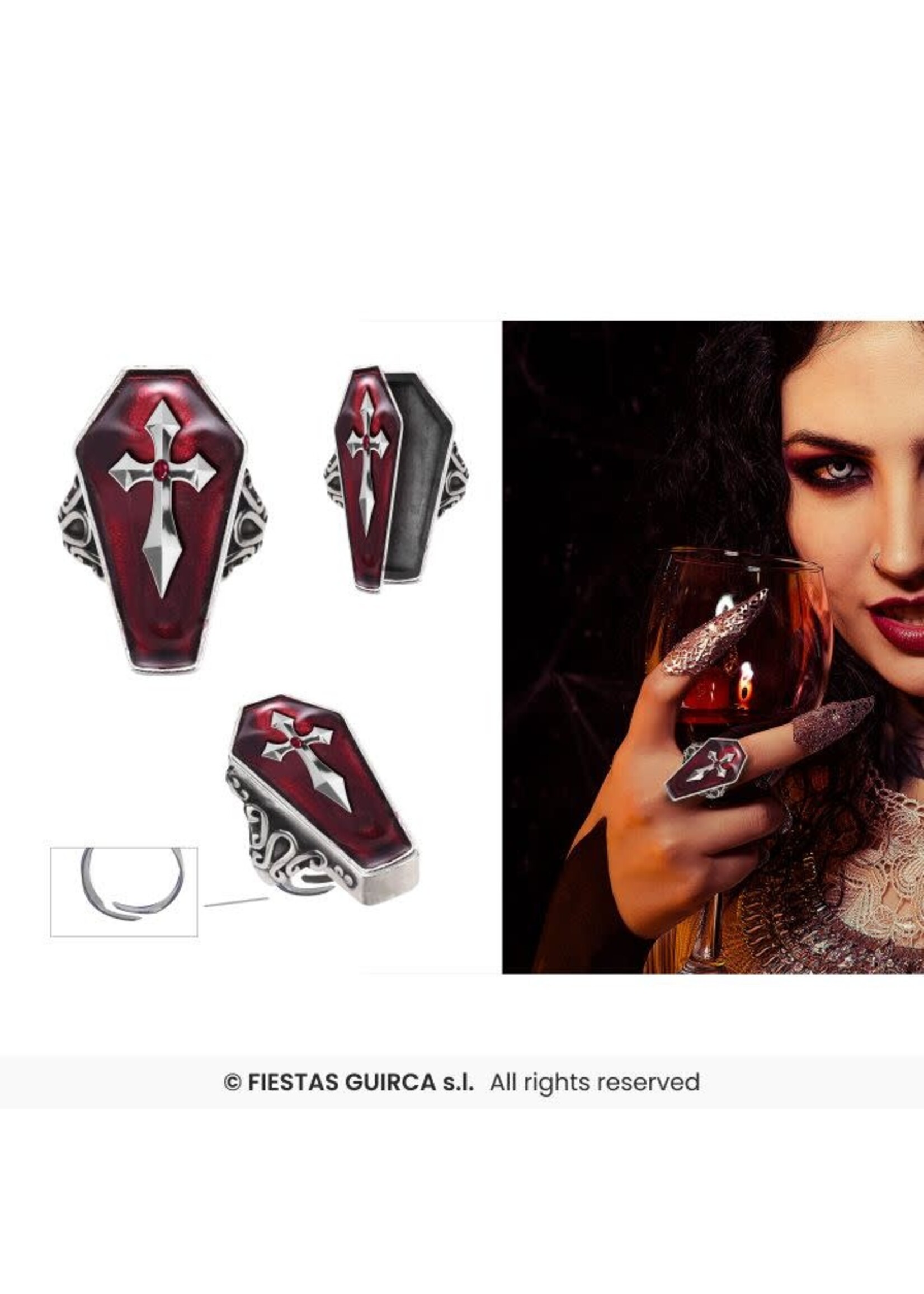 Fiestas Guirca Ring met doodskistmotief