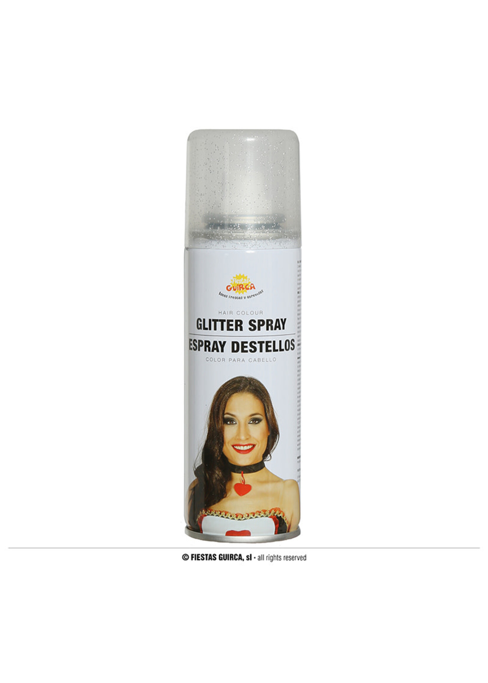 Fiestas Guirca Haarspray zilver glitter