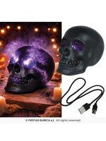 Fiestas Guirca Rookschedel met licht en USB-aansluiting