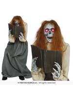 Fiestas Guirca Lezende skeletvrouw met licht geluid en beweging