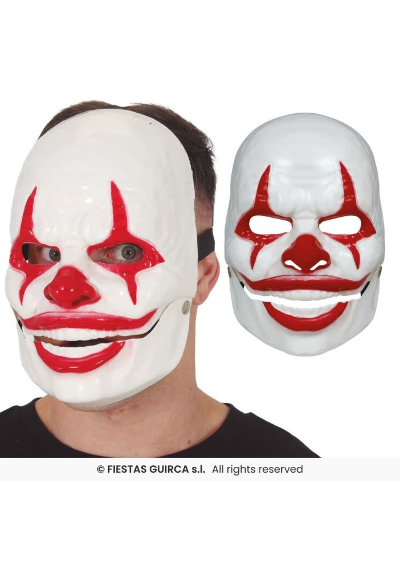 Fiestas Guirca Lachend clownmasker van PVC