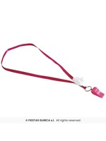 Fiestas Guirca Fluitje roze met lint