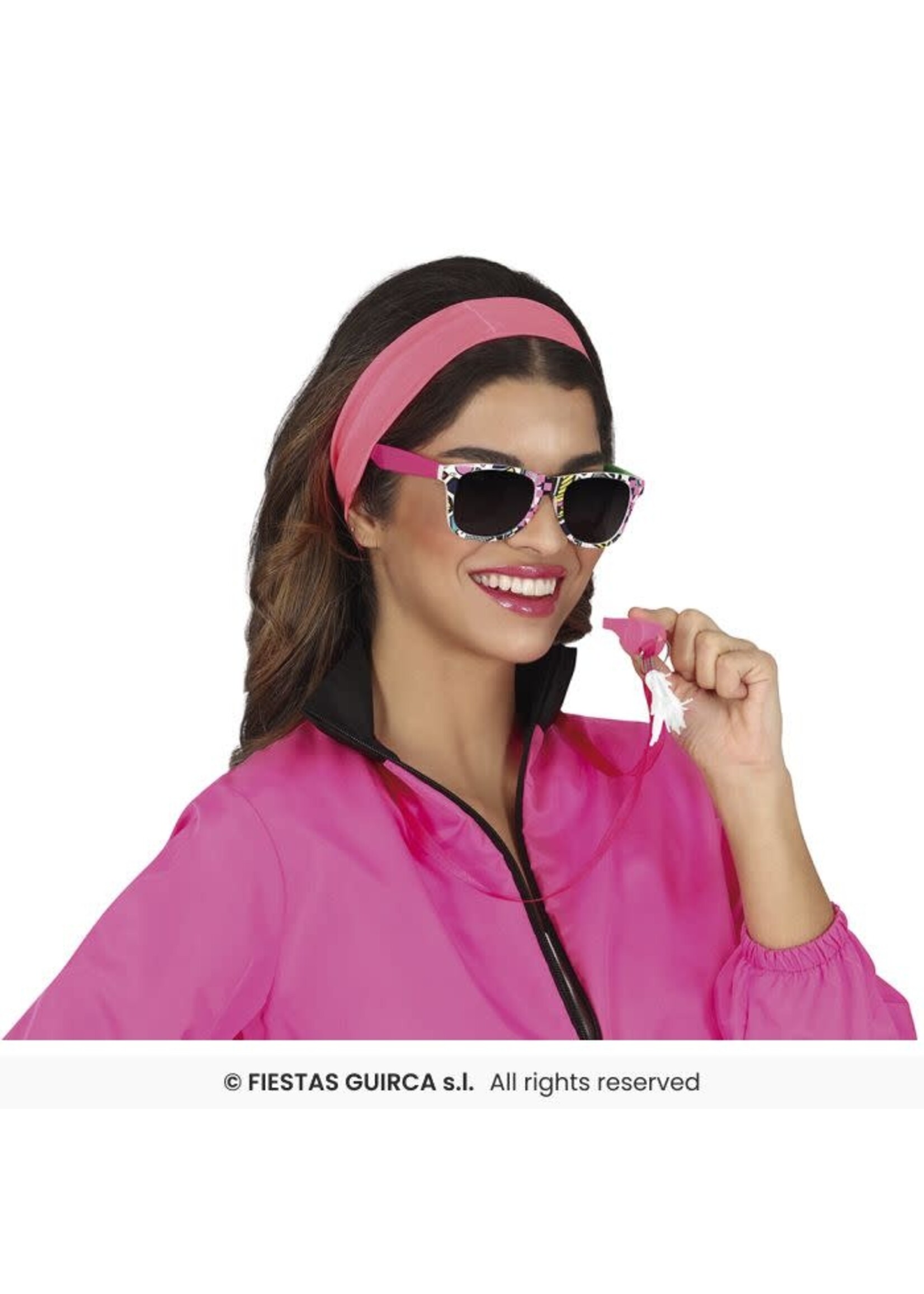 Fiestas Guirca Fluitje roze met lint