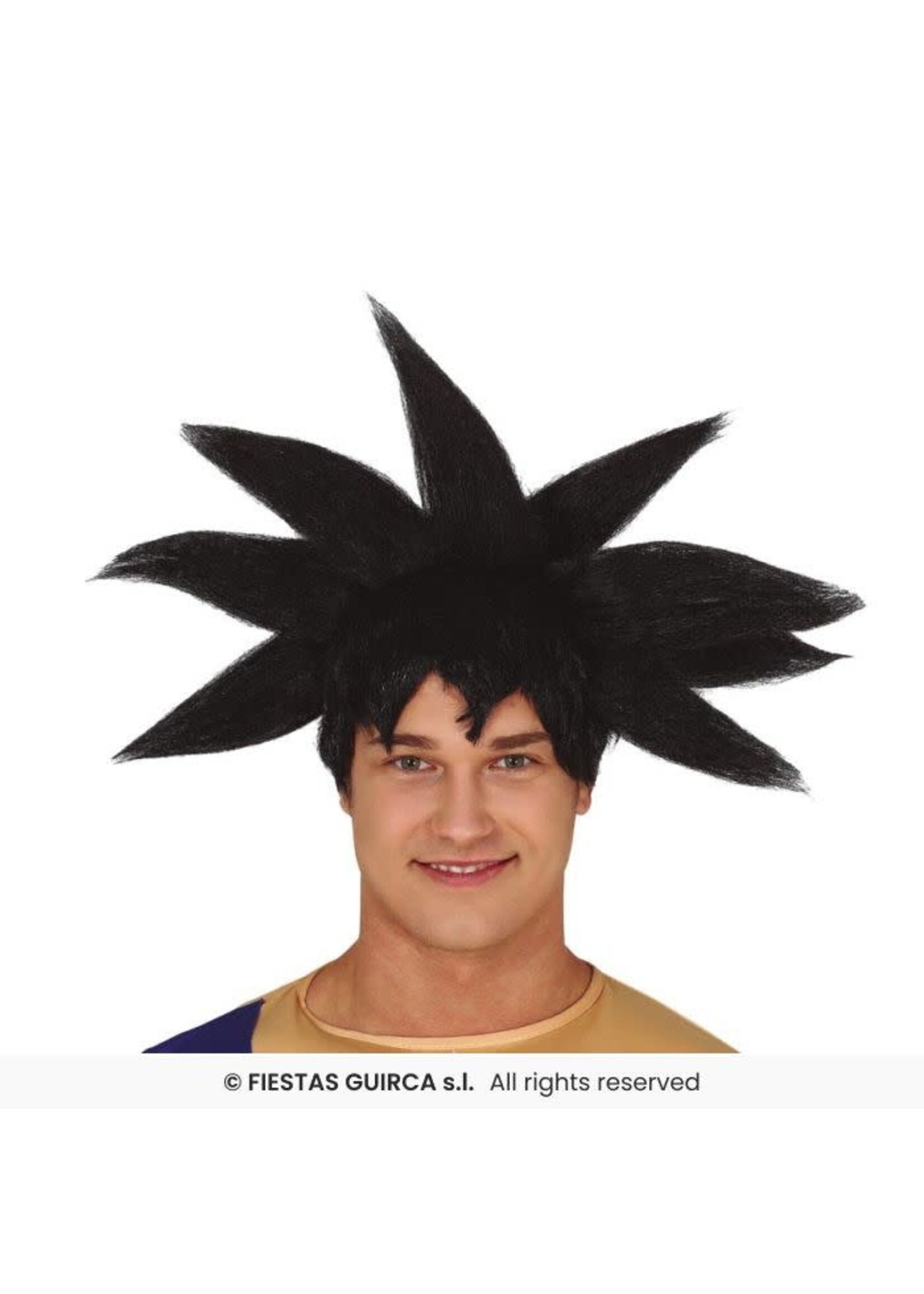 Fiestas Guirca Pruik anime krijger zwart
