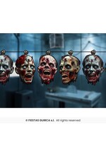 Fiestas Guirca Halloween slinger met zombiehoofden